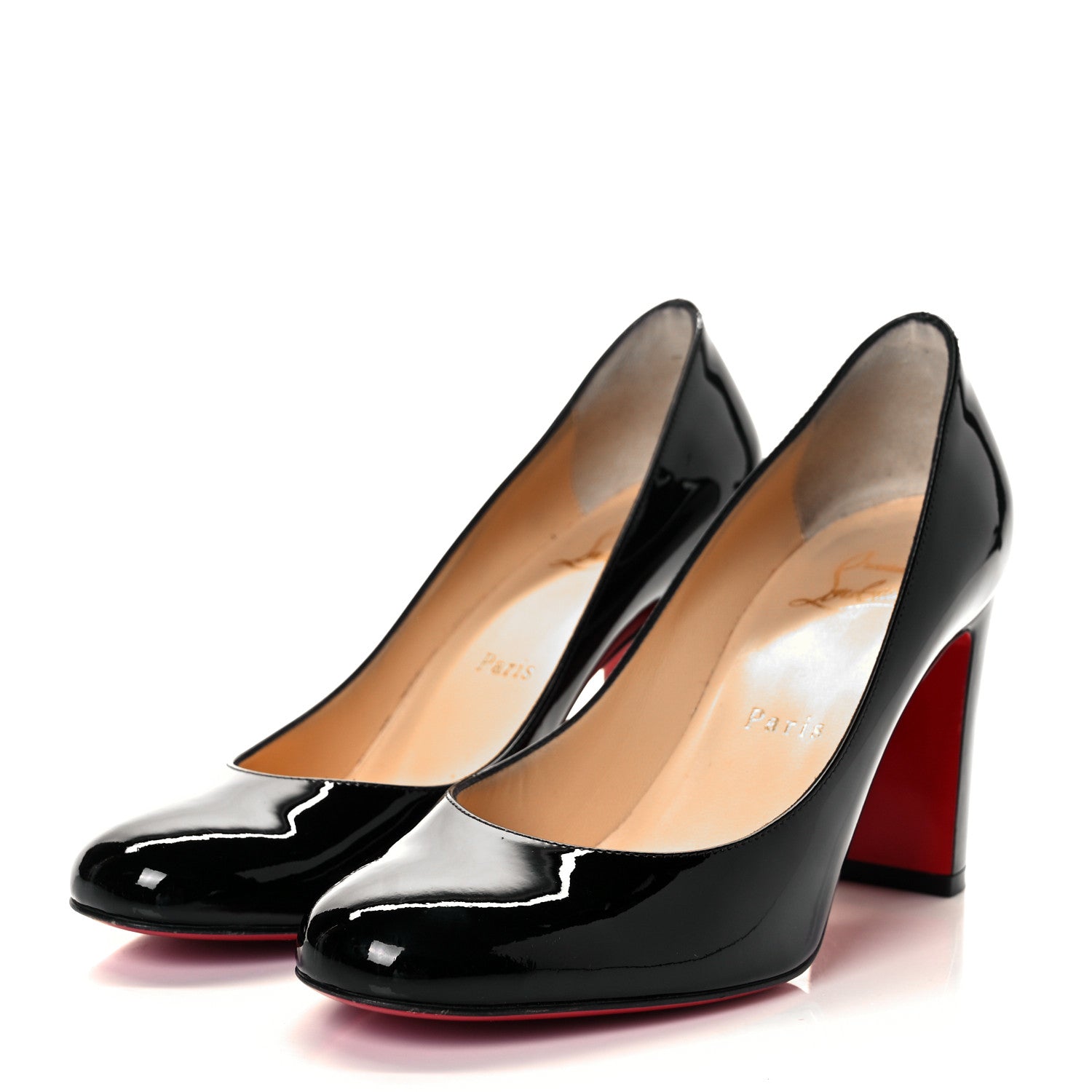 Christian Louboutin Patent Lady Gena 85 Pumps 36 Black 5 of 16