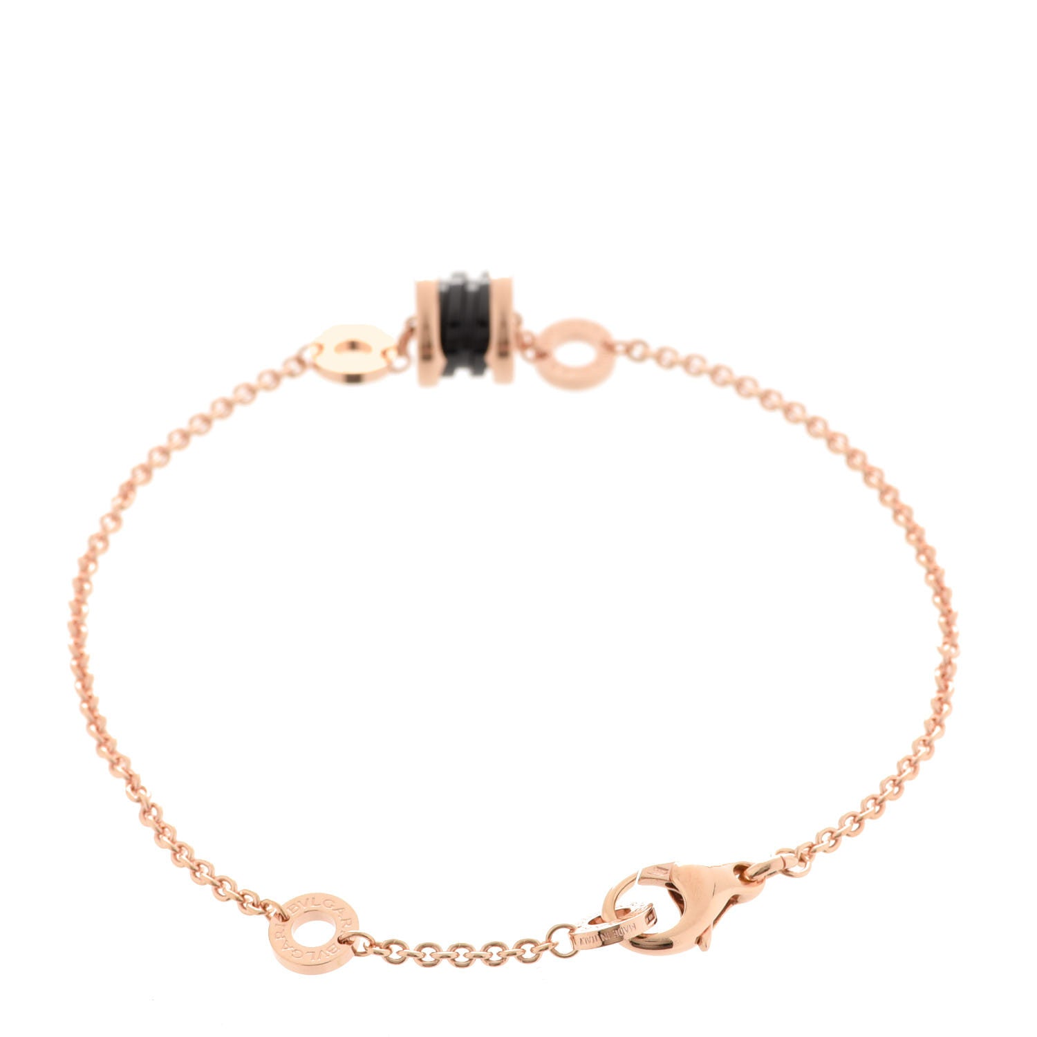 Bulgari 18K Rose Gold Black Ceramic B.Zero1 Bracelet 3 of 7
