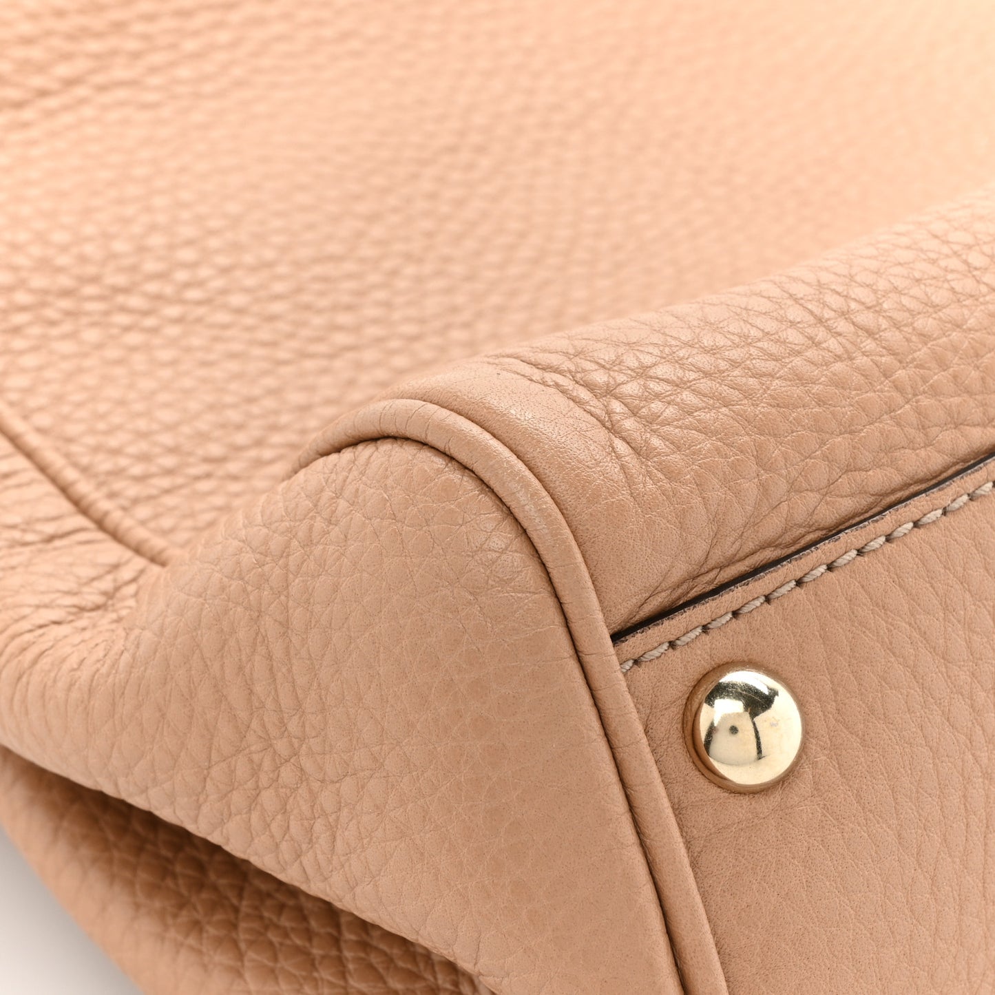 Calfskin Small Bamboo Shopper Tote Camelia