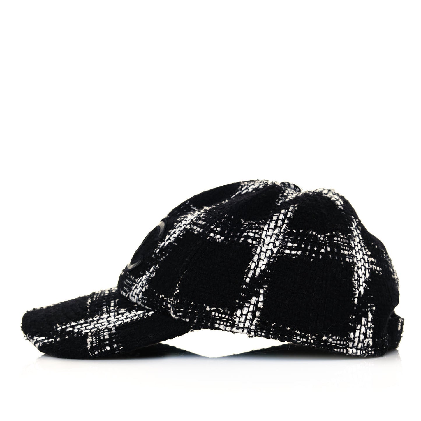 Tweed Cap Hat M Black White