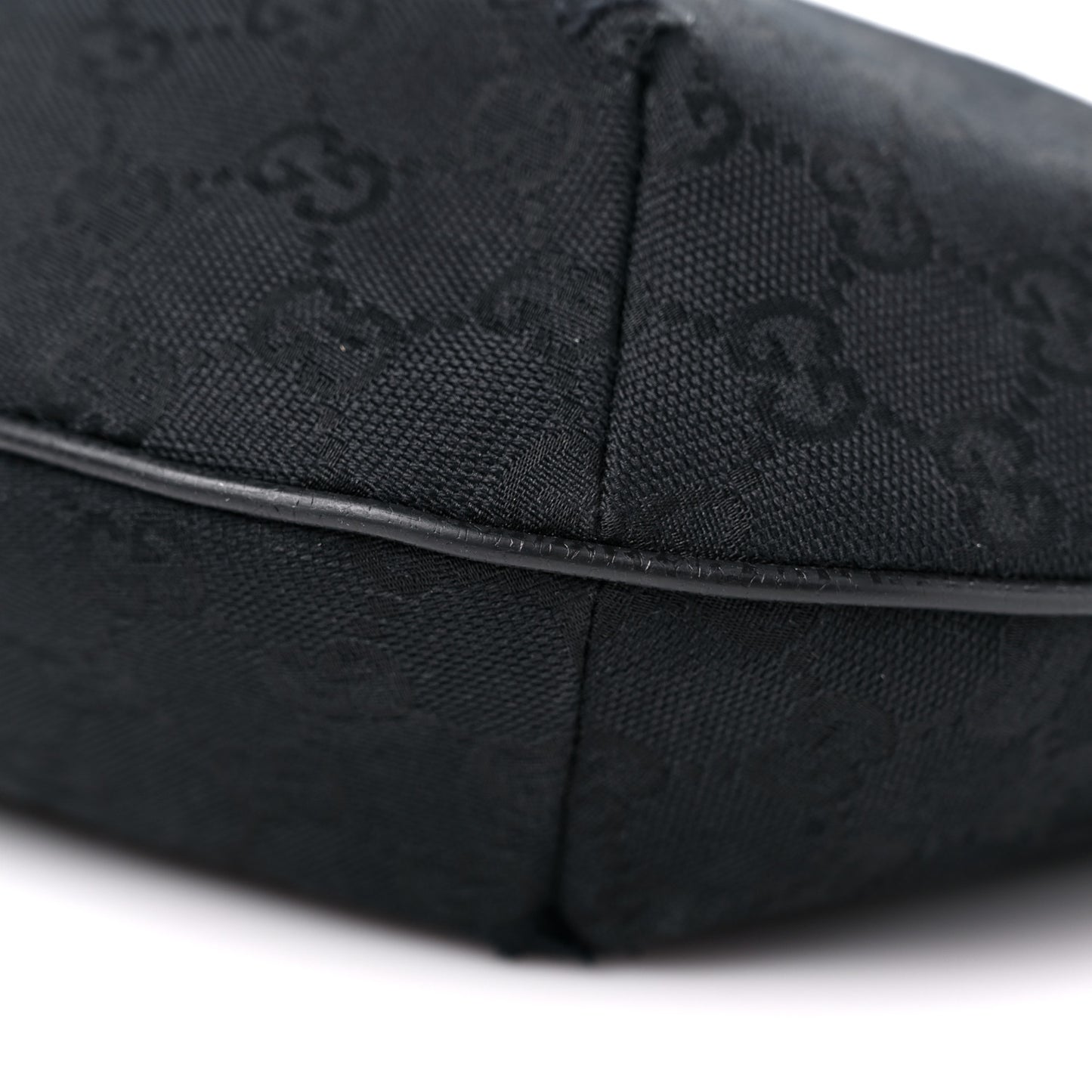 Monogram Web Medium Half Moon Hobo Black