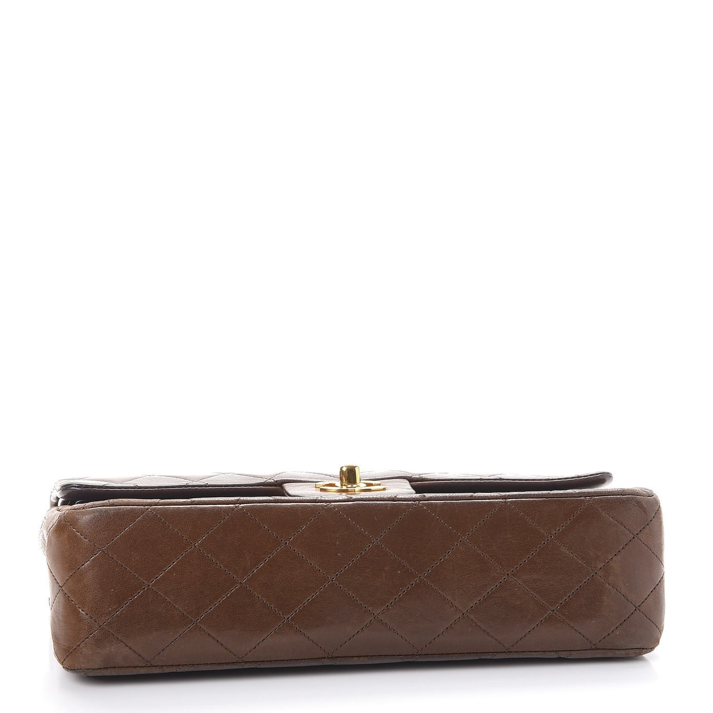 Lambskin Medium Double Flap Brown