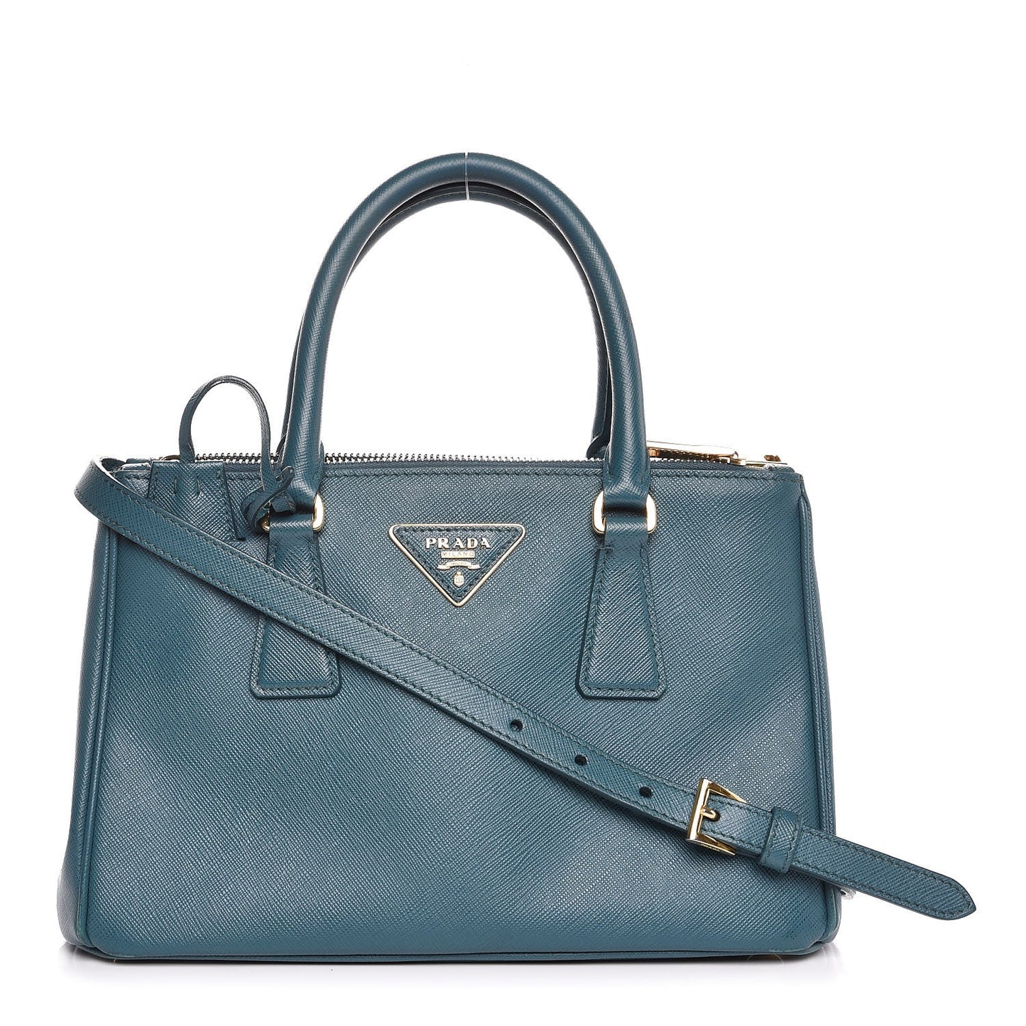 Saffiano Lux Mini Galleria Double Zip Tote Ottanio