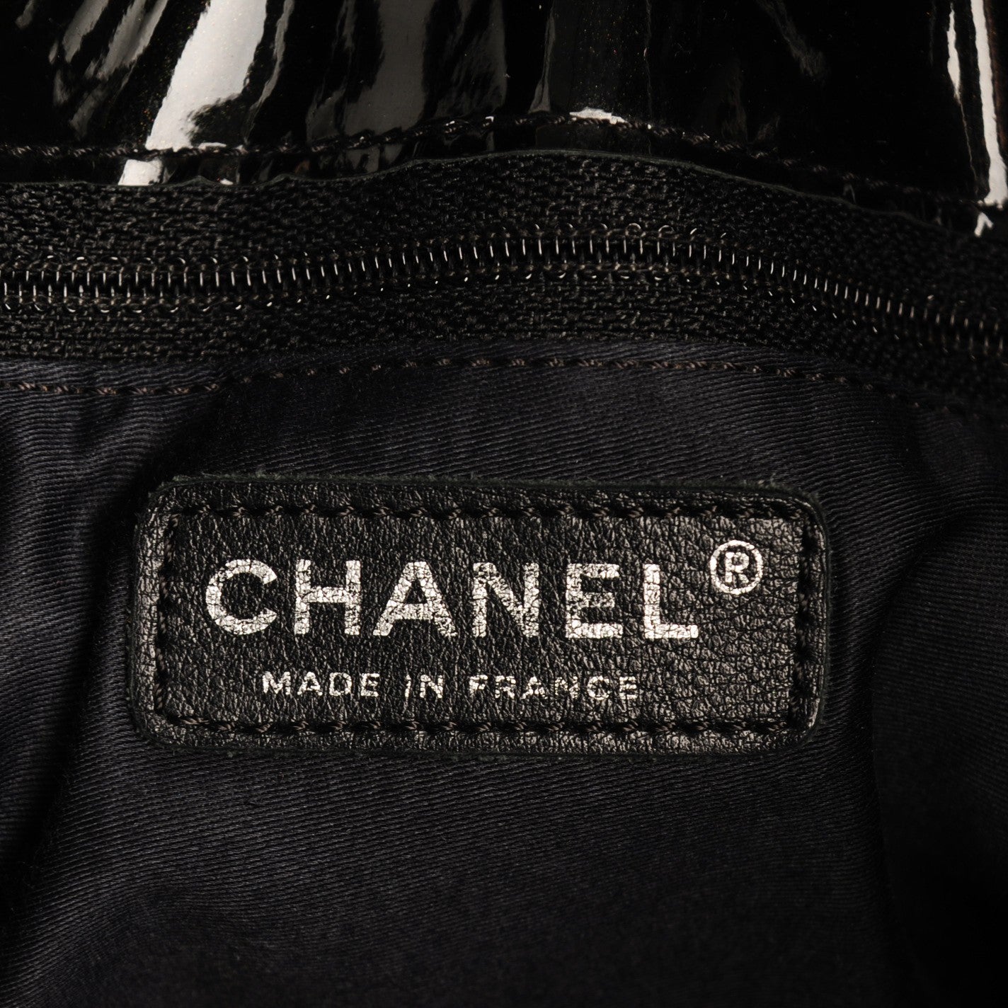 Patent Crystal Strass Bonbons Tote Black