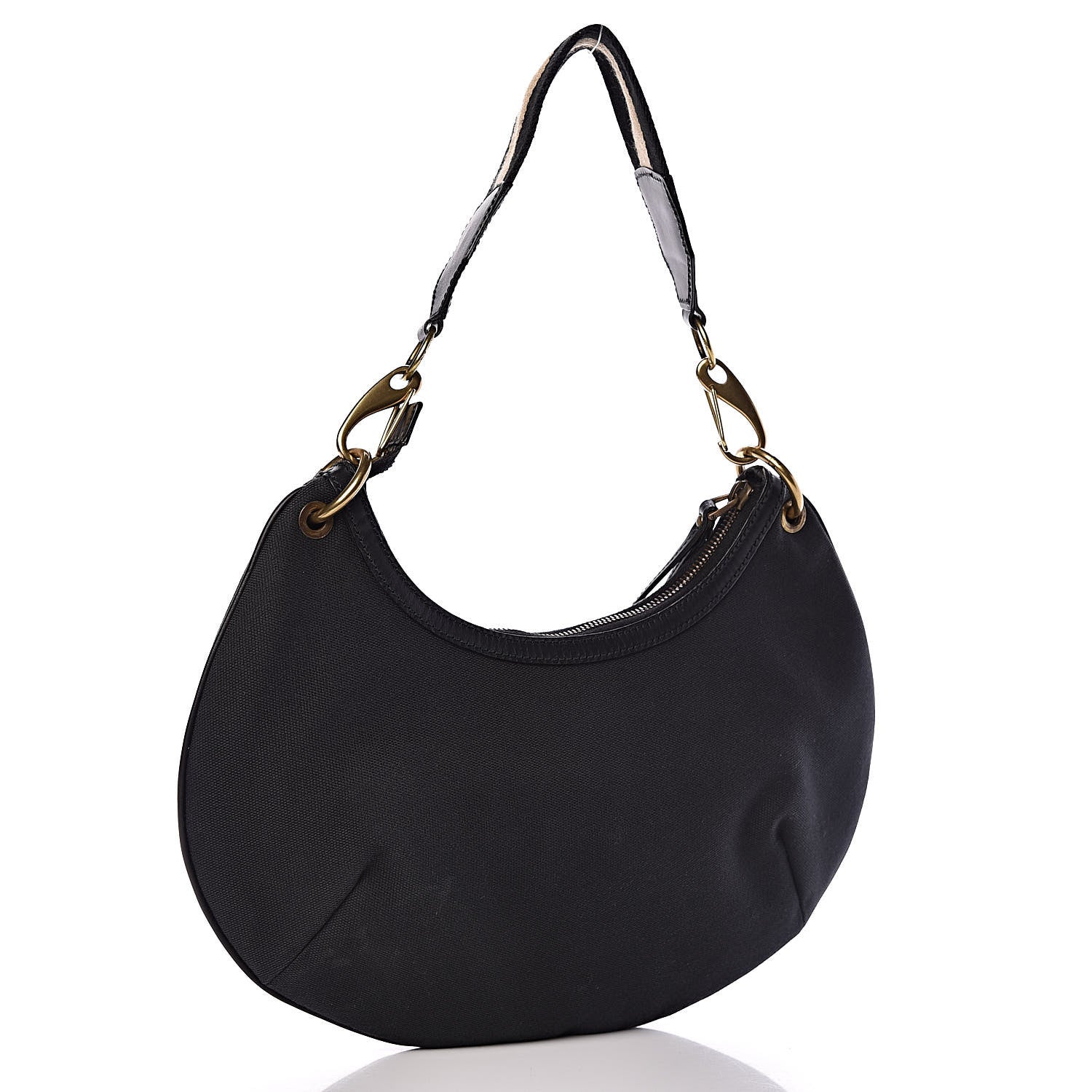 Gucci Canvas Web Hobo Black 3 of 12