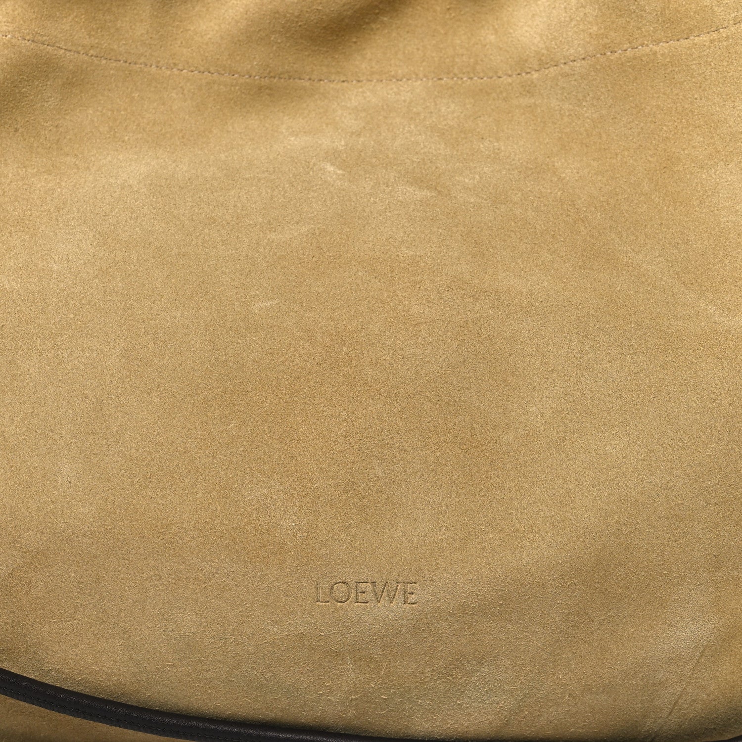 Loewe Suede Calfskin Large Flamenco With Chain Gold 7 of 9