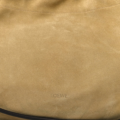 Loewe Suede Calfskin Large Flamenco With Chain Gold 7 of 9