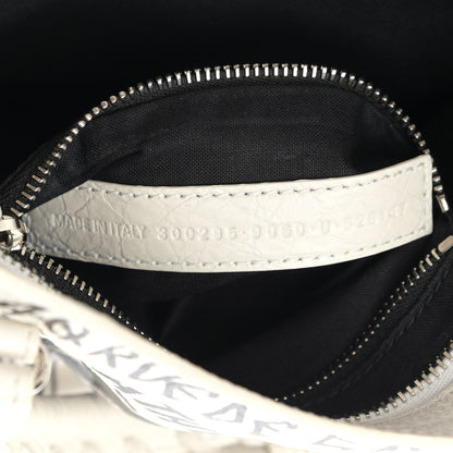 Balenciaga Agneau Arena Graffiti All Over Classic Silver Hardware Mini City White Black 7 of 13