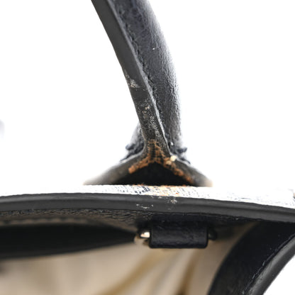 Gucci GG Supreme Monogram Textured Dollar Calfskin Mini Retro Interlocking G Tote Bag Beige Blue 11 of 12