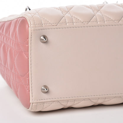 Christian Dior Lambskin Cannage Medium Tri-Color Lady Dior Light Pink 9 of 11