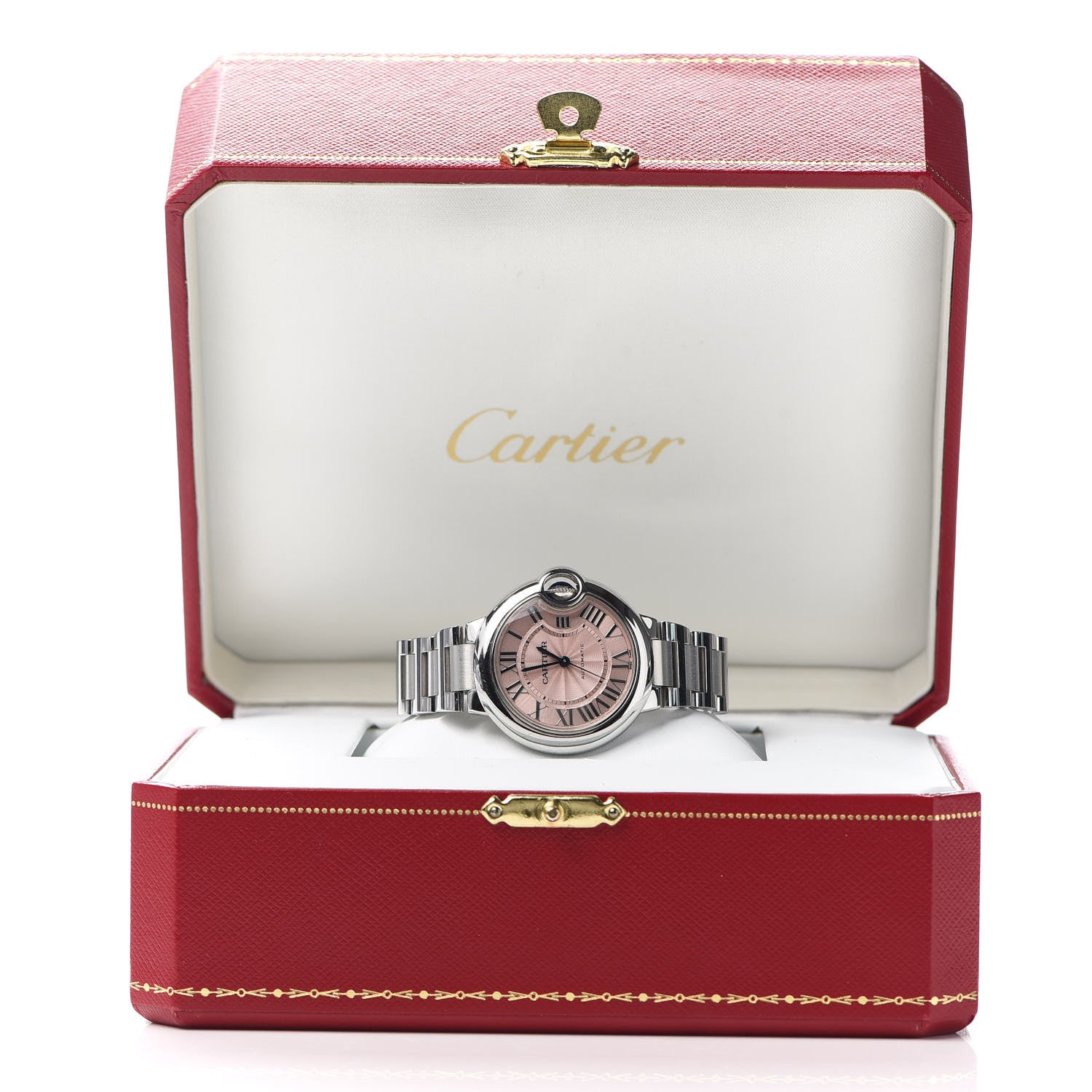 Cartier Stainless Steel 33mm Ballon Bleu De Automatic Watch Pink 6 of 6