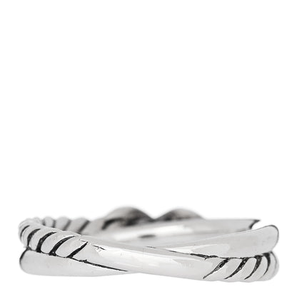 David Yurman Sterling Silver Diamond Petite X Crossover Ring 50 5.5 3 of 5