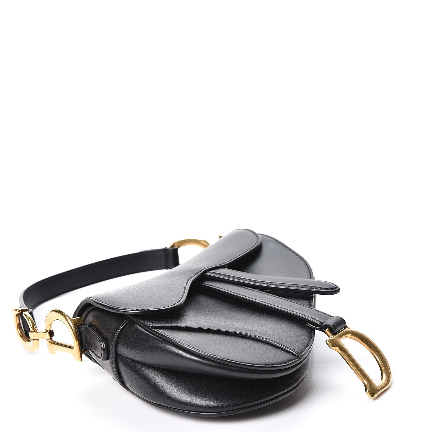 Christian Dior Calfskin Mini Saddle Bag Black 3 of 8