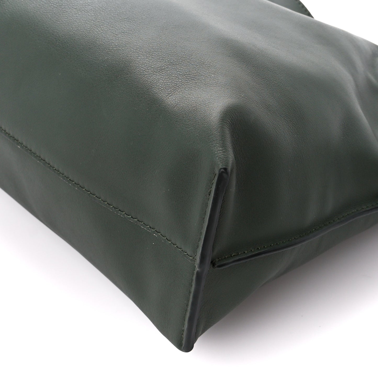 Calfskin Flamenco Knot Clutch Vintage Khaki