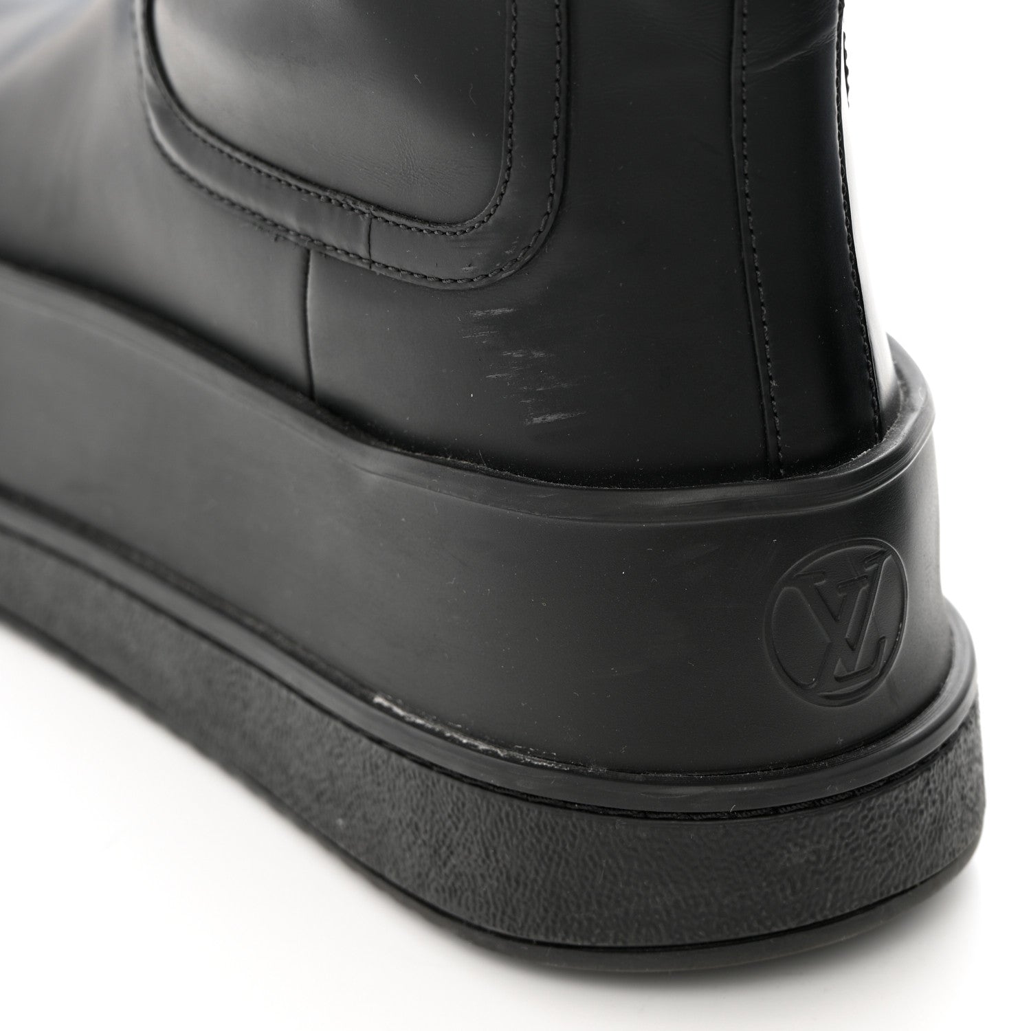 Louis Vuitton Calfskin Polar Flat Ankle Boots 39 Black 10 of 12