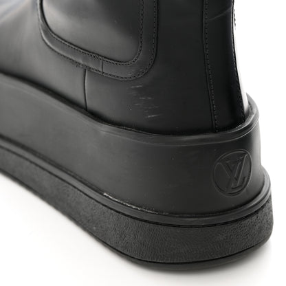Louis Vuitton Calfskin Polar Flat Ankle Boots 39 Black 10 of 12
