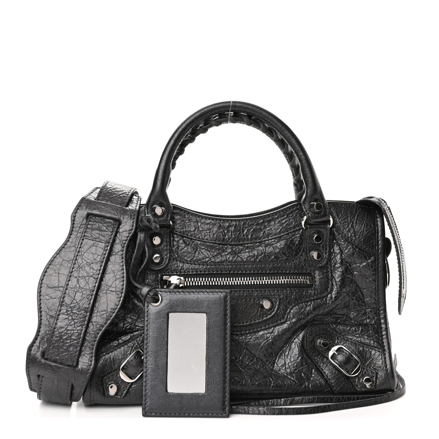 Balenciaga Agneau Classic Silver Hardware Mini City Anthracite 1 of 9