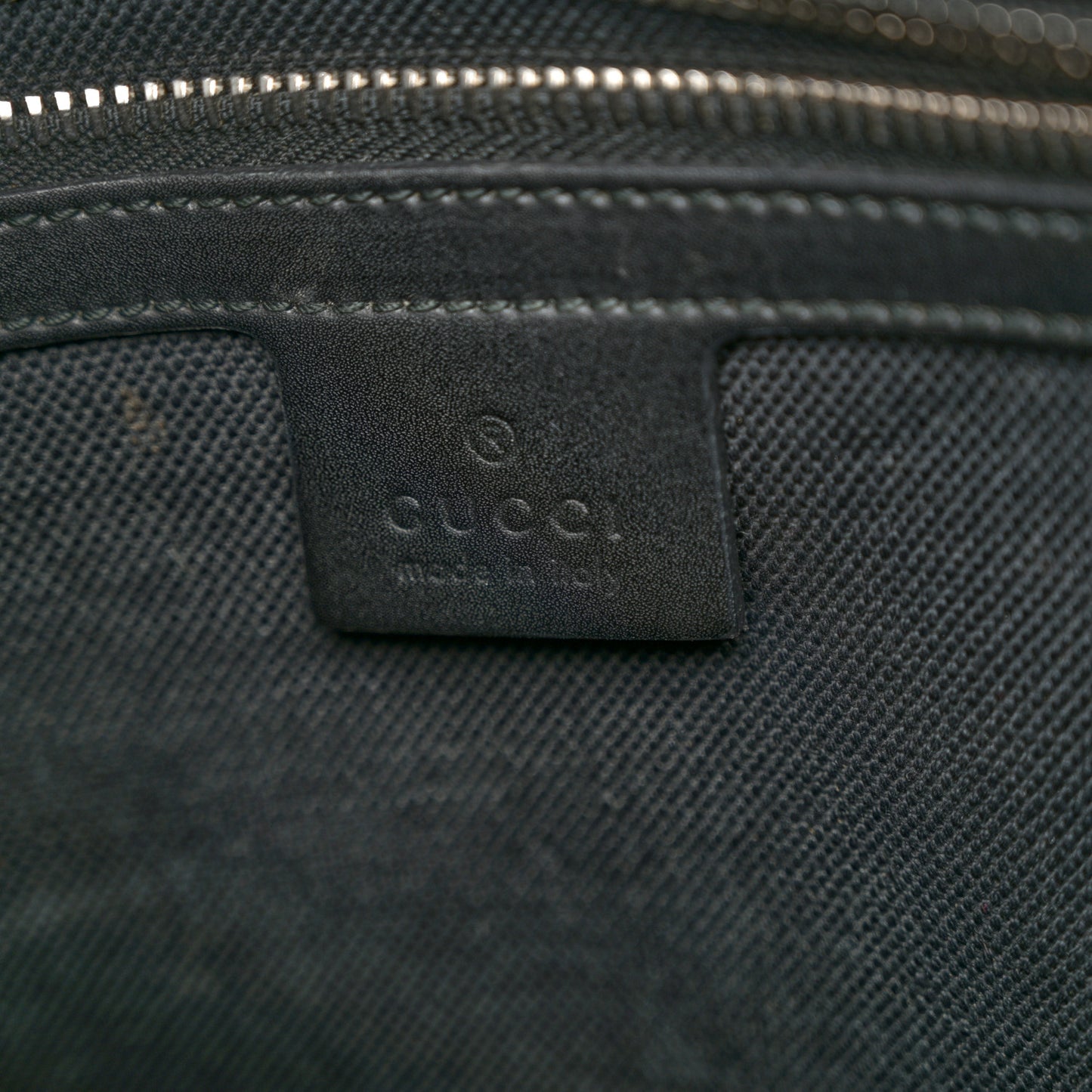 GG Supreme Monogram Appia Calfskin Web Flat Messenger Bag Black Grey