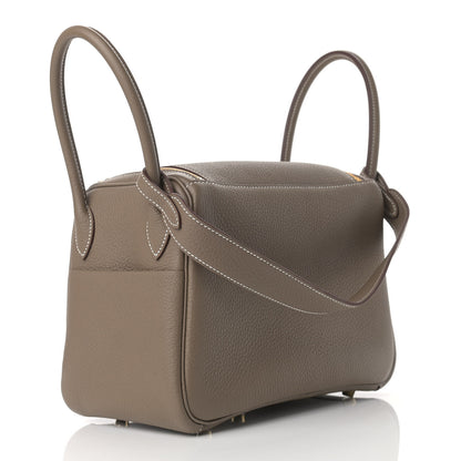 Hermes Taurillon Clemence Lindy 26 Etoupe 3 of 9