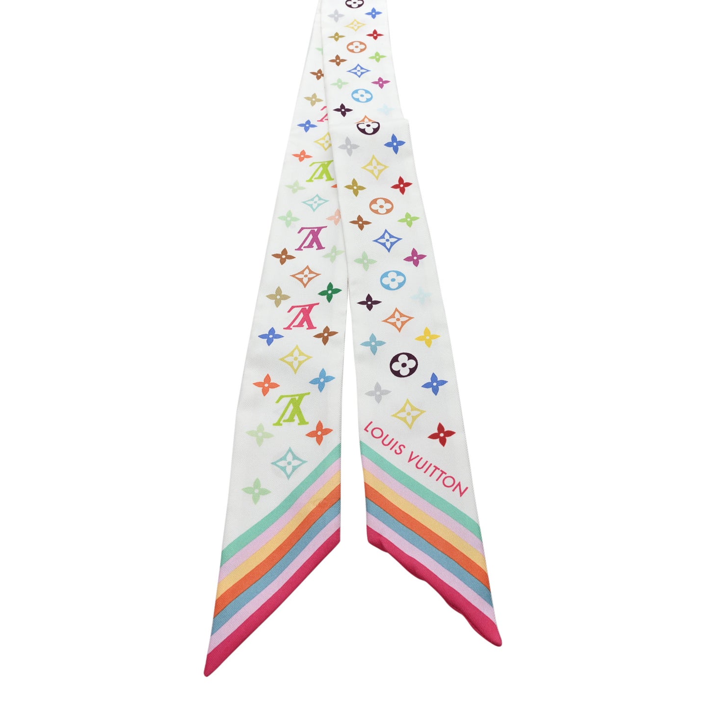 LV X TM Silk Monogram Multicolor BB Bandeau White