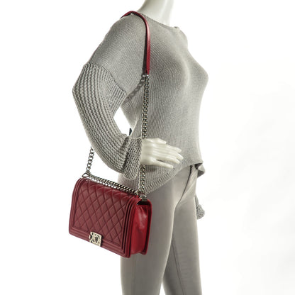 Chanel Lambskin Perforated New Medium Boy Flap Red 2 of 8