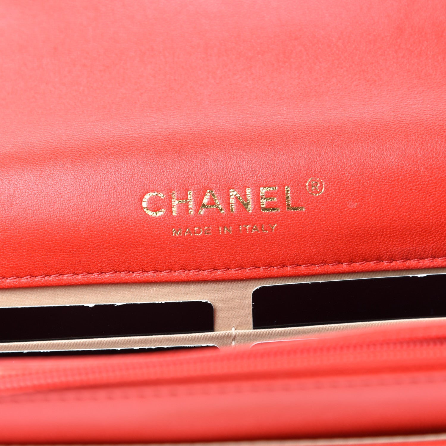 Chanel Lambskin Quilted Golden Class Wallet on Chain WOC Red 6 of 10