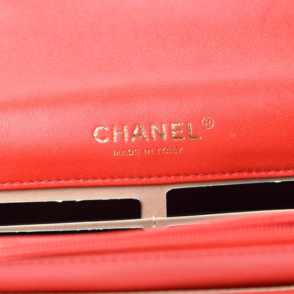 Chanel Lambskin Quilted Golden Class Wallet on Chain WOC Red 6 of 10