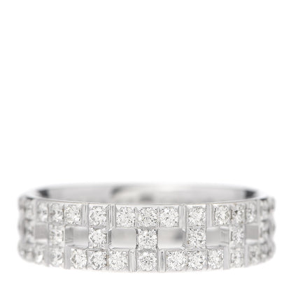 Tiffany 18K White Gold Diamond T True Wide Ring 58 8.5 1 of 5