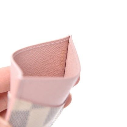 Louis Vuitton Damier Azur Daily Card Holder Rose Ballerine 7 of 8