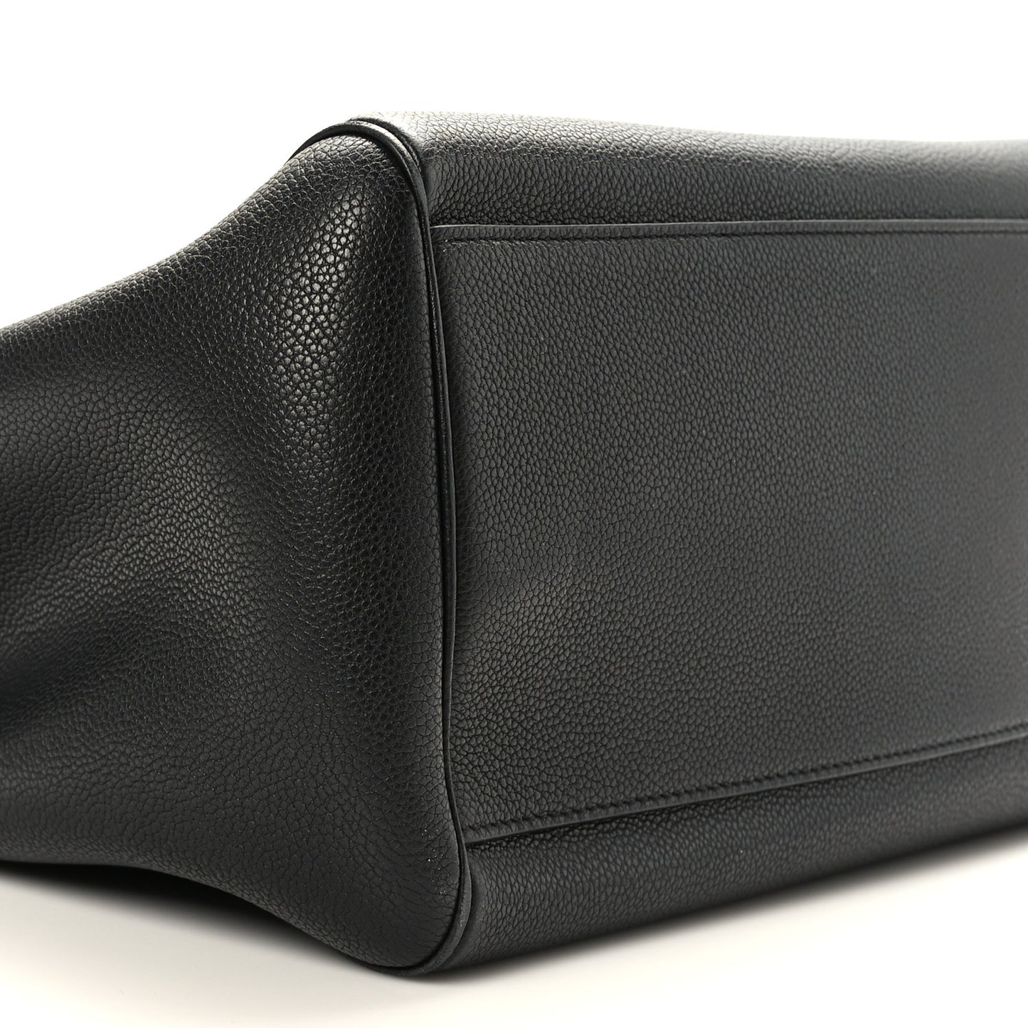 Grained Calfskin Large Soft 16 Bag Black