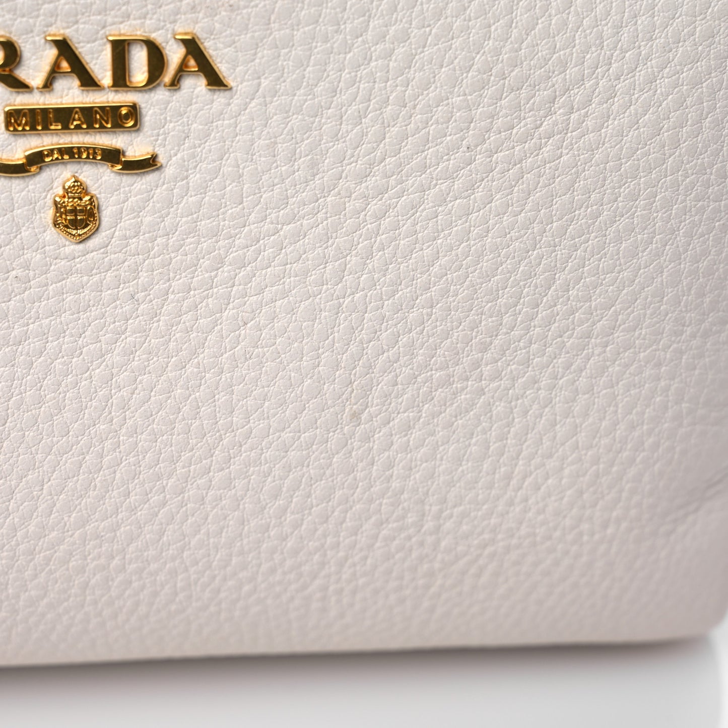 Vitello Daino Cosmetic Pouch White