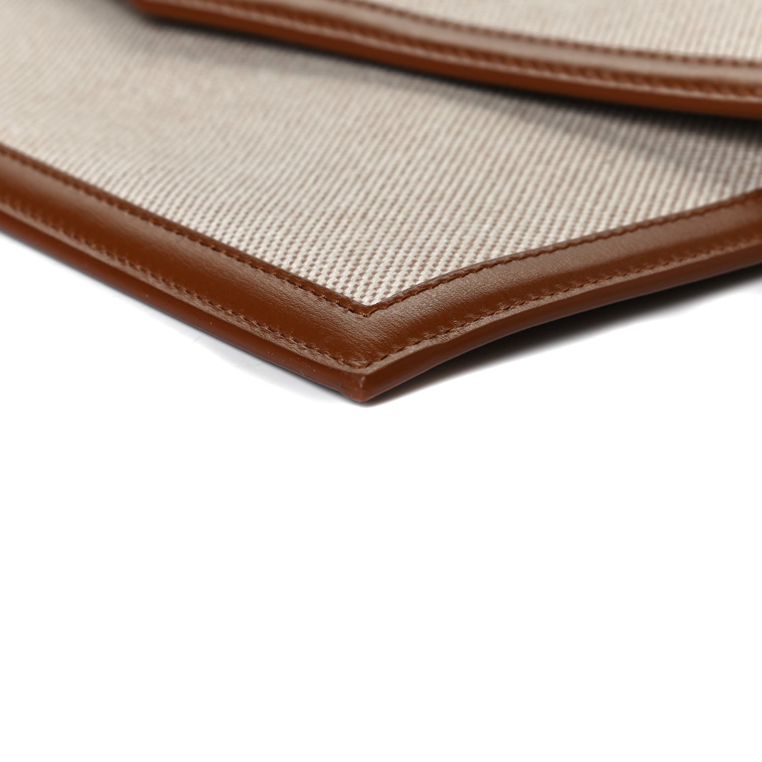 Saint Laurent Canvas Uptown Pouch Natural Beige Brick 7 of 10