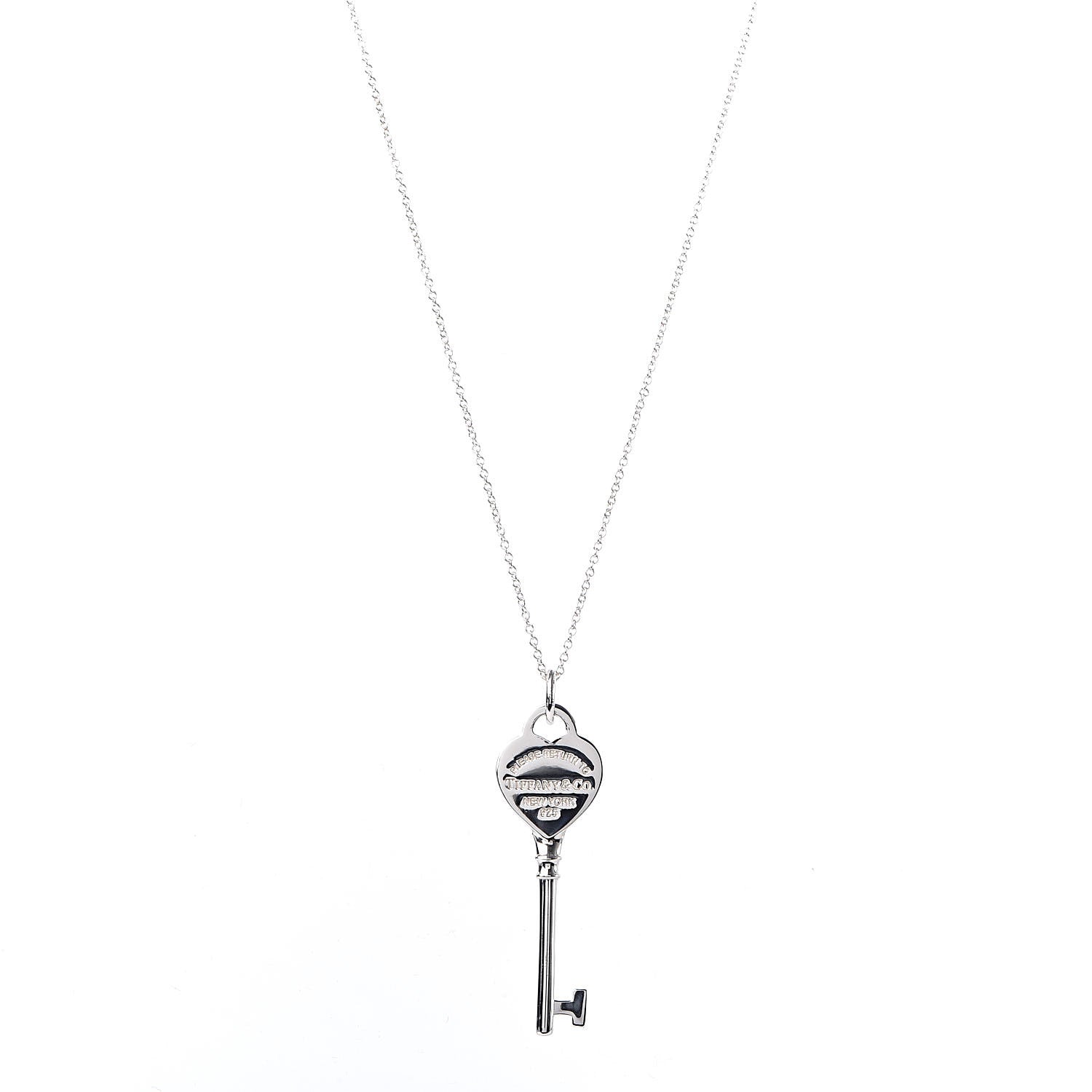 Tiffany Sterling Silver Return To Key Pendant Necklace 1 of 6