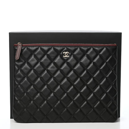 Chanel Caviar Quilted Medium Cosmetic Case Black 8 of 8