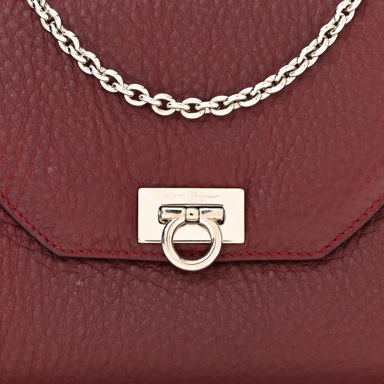 Salvatore Ferragamo Deerskin Gancini Flap Crossbody 7 of 10