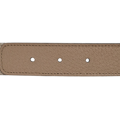 Gucci GG Supreme Monogram Calfskin Double G 30mm Belt 90 36 Beige Mystic White Oatmeal 3 of 7