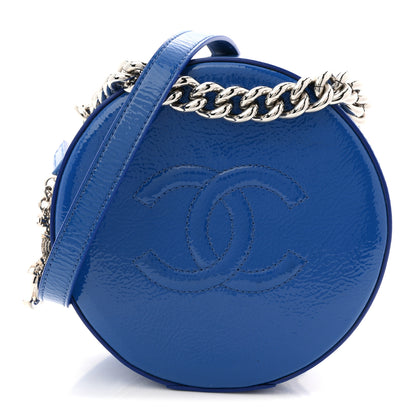 Chanel Patent Round As Earth Evening Bag Blue 1 of 10