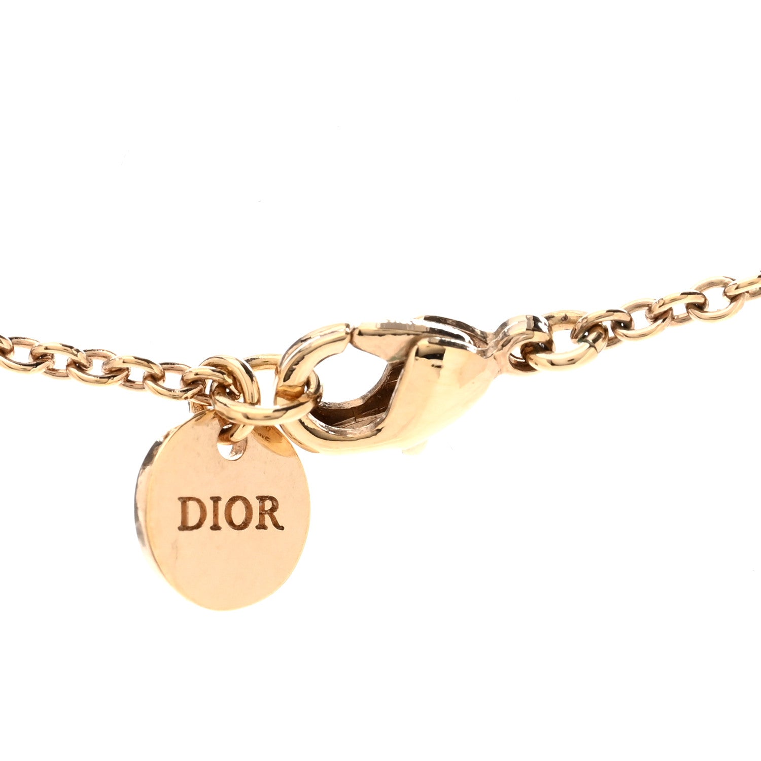 Christian Dior Metal Crystal Clair D Lune Necklace Gold 5 of 5