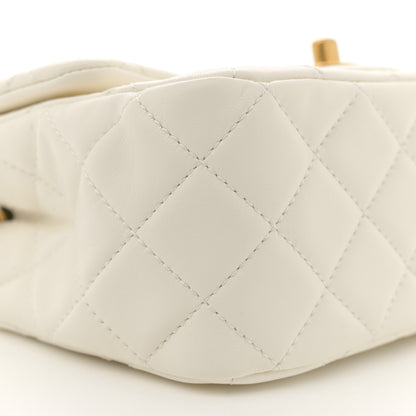 Chanel Lambskin Quilted Mini Pearl Crush Flap White 9 of 11