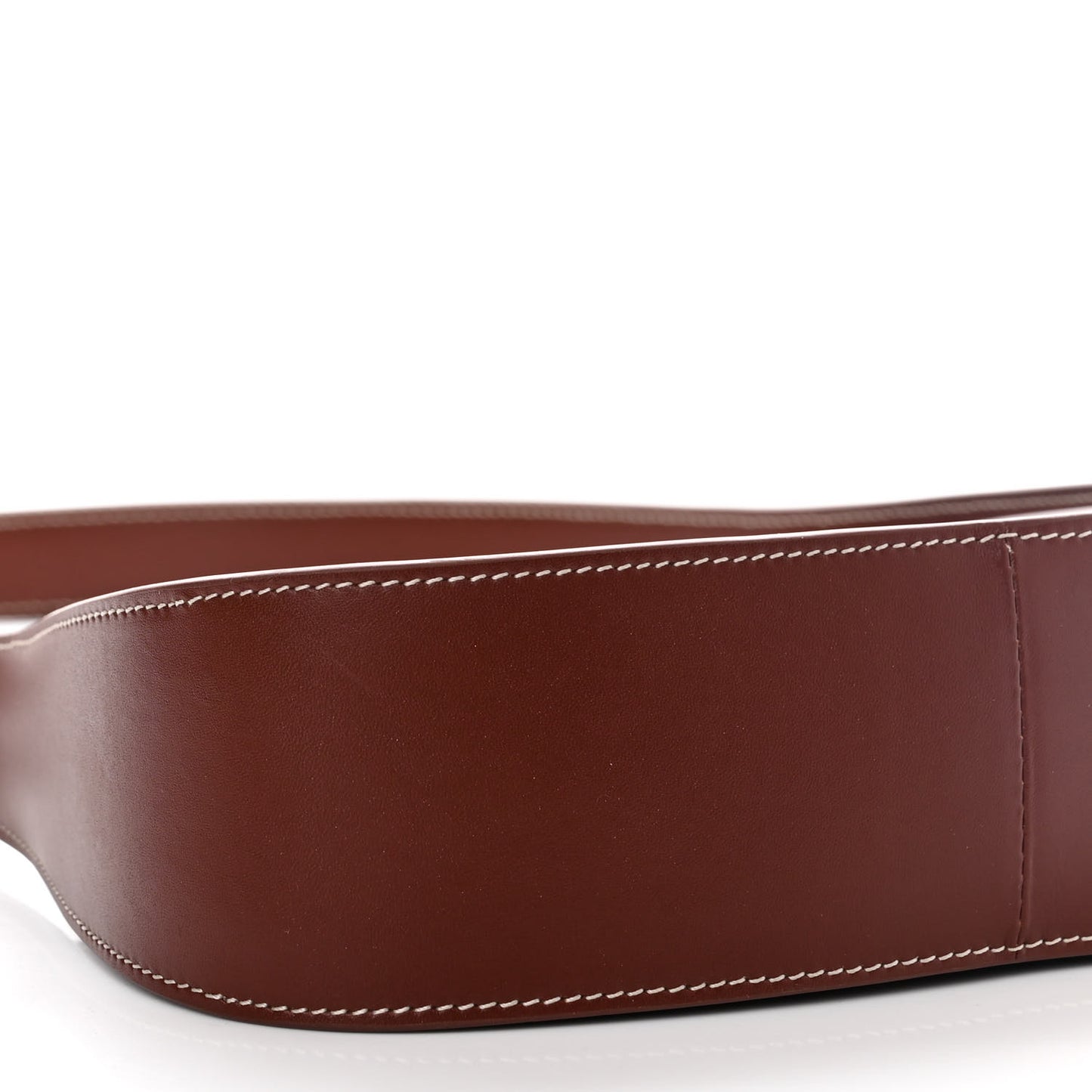 Smooth Calfskin Half Moon Shoulder Bag Cherry Wood