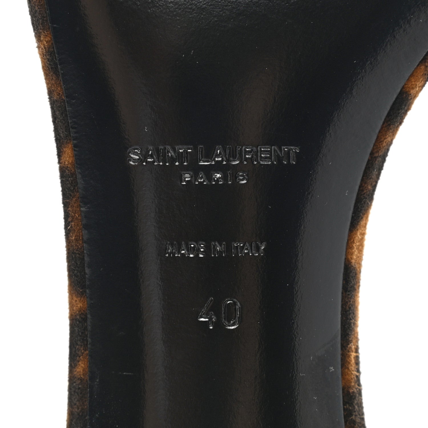 Saint Laurent Calf Hair Leopard Print Amber Ankle Strap Sandals 40 Brown 6 of 9