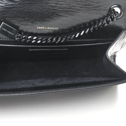 Saint Laurent Lambskin Mixed Quilted Small Monogram Kate Satchel Black 5 of 10