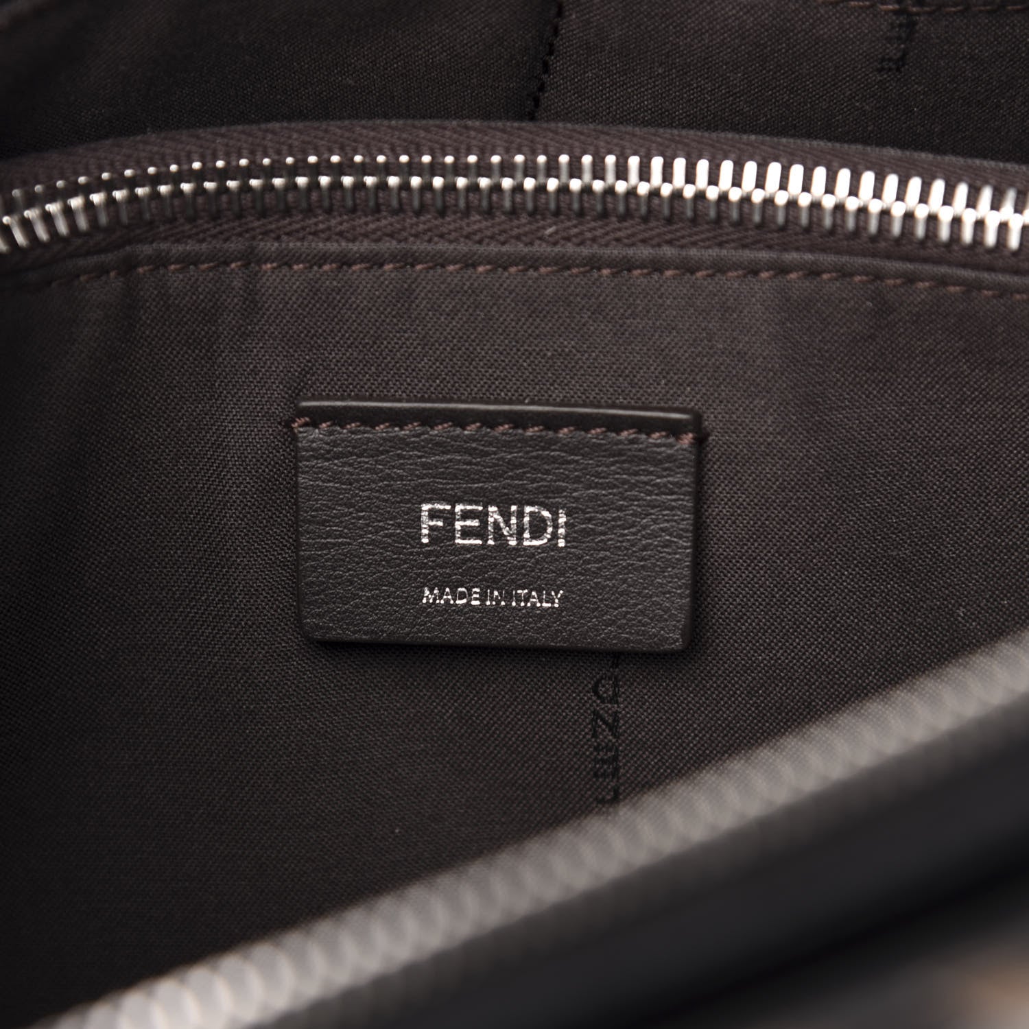Fendi Vitello Dolce Bi-Color FF 1974 Embossed Medium By The Way Boston Bag Black Maya 6 of 10