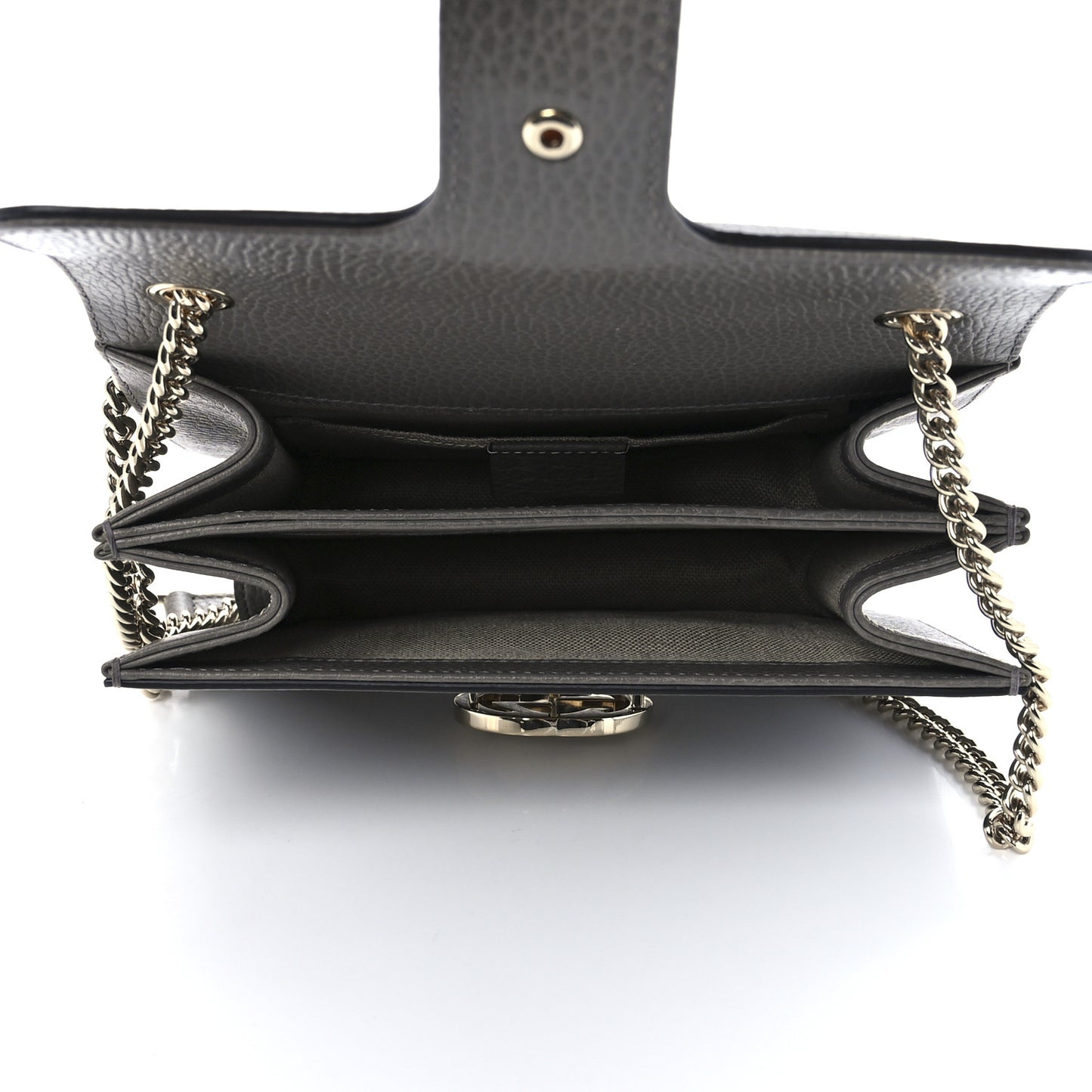 Dollar Calfskin Small Interlocking G Shoulder Bag Loess