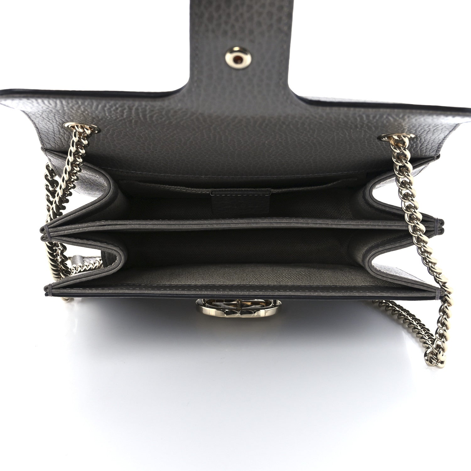 Gucci Dollar Calfskin Small Interlocking G Shoulder Bag Loess 5 of 12