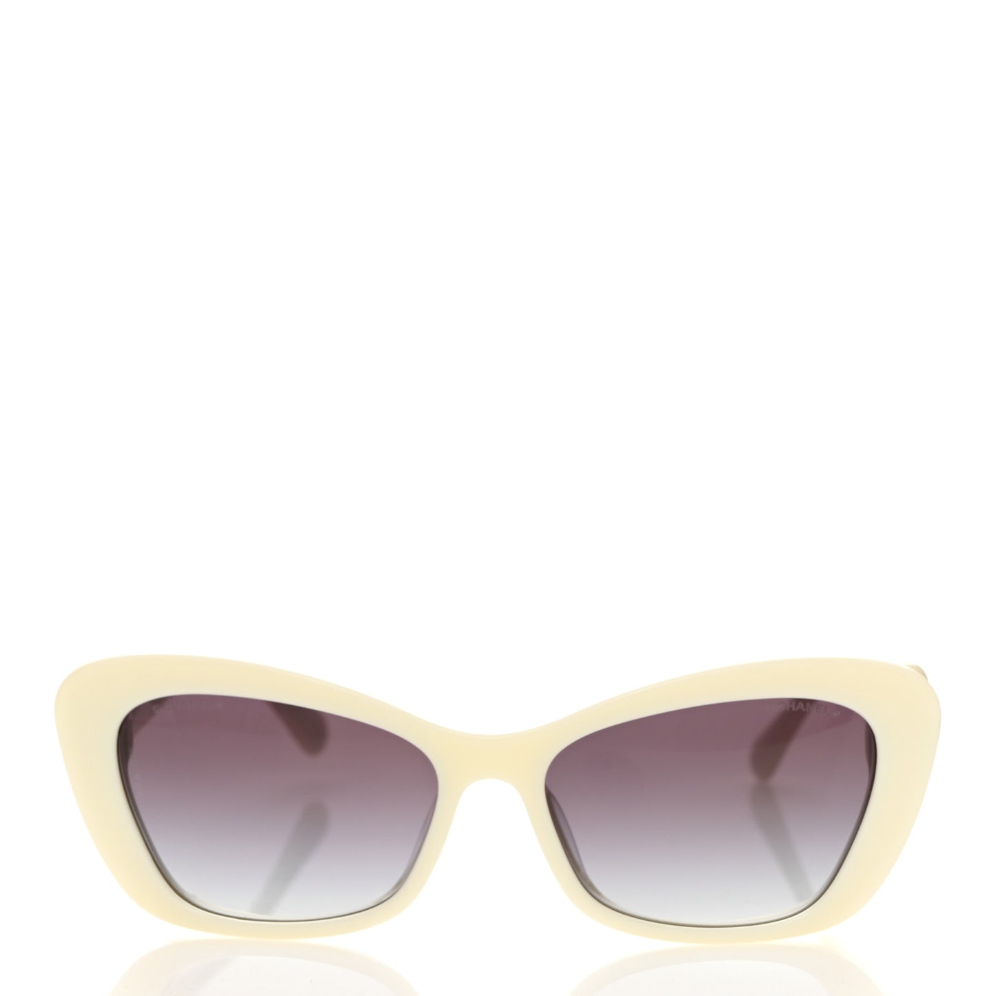 Acetate Pearl Cat Eye CC Sunglasses 5481-H White