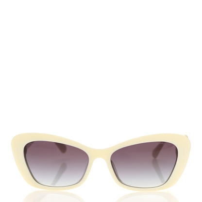 Chanel Acetate Pearl Cat Eye CC Sunglasses 5481-H White 2 of 8