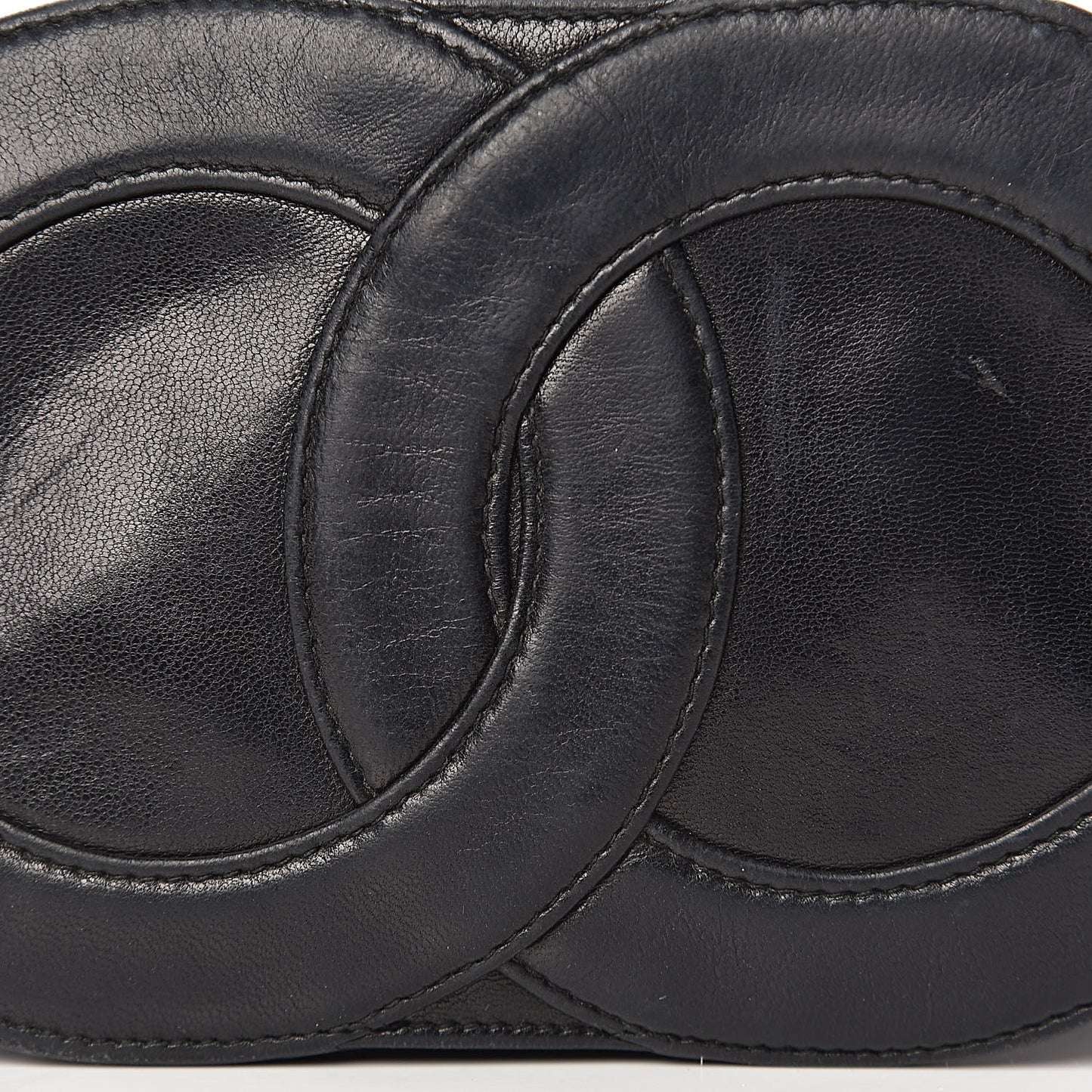 Lambskin Quilted CC Tassel Crossbody Black