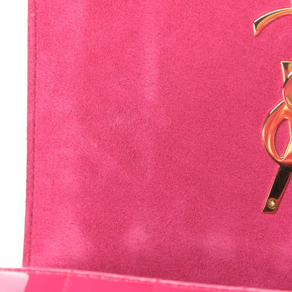 Saint Laurent Patent Matelasse Monogram Small Vicky Chain Bag Bubblegum 11 of 12