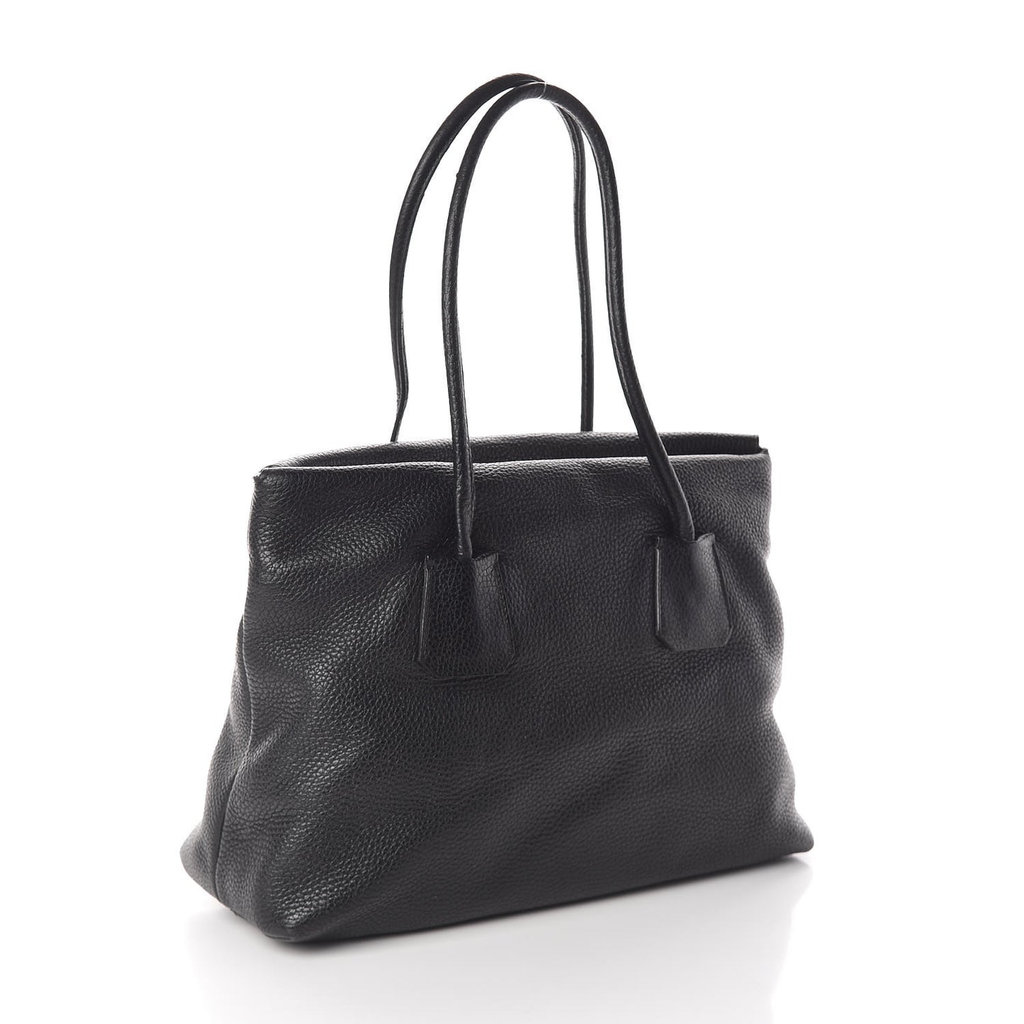 London Grainy Calfskin Medium Baynard Tote Black